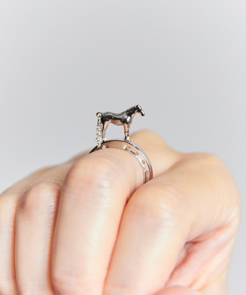 gargle（ガーグル）の「gargle ガーグル：アニマルシリーズ　馬　ホース　リング（リング・レディース・シルバー/ゴールド・FREE）」の8枚目の写真