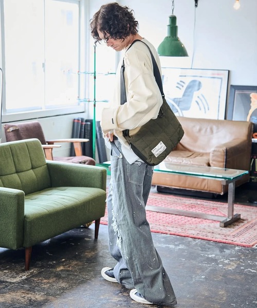 ADAM PATEK（アダムパテック）の「★ADAMPATEK★square quilt middle shoulder bag/スクエアキルトミディアムショルダーバッグ（ショルダーバッグ・メンズ・ブラック/カーキ/グレー・FREE）」の21枚目の写真
