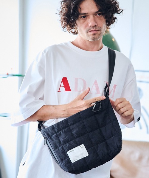 ADAM PATEK（アダムパテック）の「★ADAMPATEK★square quilt middle shoulder bag/スクエアキルトミディアムショルダーバッグ（ショルダーバッグ・メンズ・ブラック/カーキ/グレー・FREE）」の8枚目の写真
