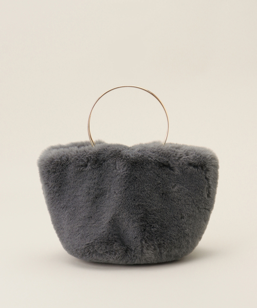 La TOTALITE(ラトータリテ)の「【HELEN MOORE/ヘレンムーア】eco fur bag(ハンドバッグ・レディース・グレー/ブラウン・FREE)」の2枚目の写真