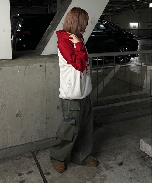 sedacle(セダクル)の「ラグラン配色ロゴパーカー(パーカー・メンズ・ブラウン/レッド/ブラック・SMALL/LARGE/MEDIUM)」の22枚目の写真