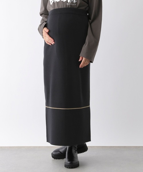 LEPSIM（レプシィム）の「【産前・産後対応】マタニティ／12ゲージジャガードニットスカート　133306（マタニティウェア/グッズ・レディース・ブラック/アイボリー/ブラウン/ライトパープル・FREE）」の11枚目の写真