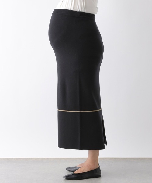 LEPSIM（レプシィム）の「【産前・産後対応】マタニティ／12ゲージジャガードニットスカート　133306（マタニティウェア/グッズ・レディース・ブラック/アイボリー/ブラウン/ライトパープル・FREE）」の22枚目の写真