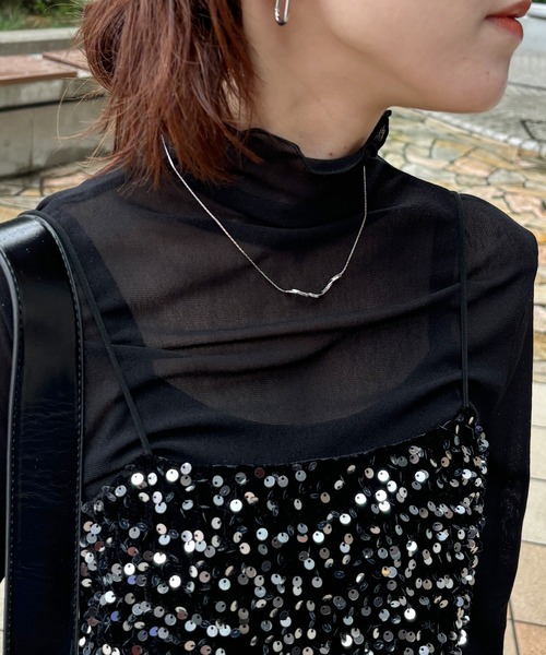 ISOOK（アイスー）の「【ISOOK / アイスー】スネークチェーンスライドネックレス  / メタルモチーフ レディース シルバー  ZOZOTOWN限定（ネックレス・レディース・シルバー・FREE）」の7枚目の写真