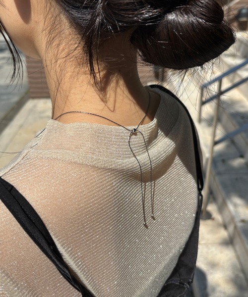 ISOOK（アイスー）の「【ISOOK / アイスー】スネークチェーンスライドネックレス  / メタルモチーフ レディース シルバー  ZOZOTOWN限定（ネックレス・レディース・シルバー・FREE）」の15枚目の写真