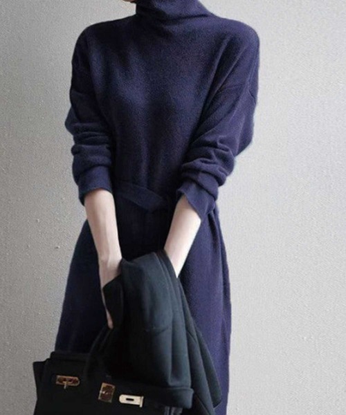 パーリーゲイツダイヤニットジャガード濃紺ワンピースサイズ0 PEARLY GATES - パーリーゲイツダイヤニットジャガード濃紺ワンピース