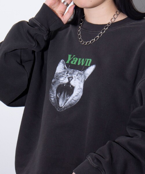 GLOSTER（グロスター）の「【GLOSTER/グロスター】DOG&CAT 犬猫プリント ピグメント クルーネックスウェット（スウェット・メンズ・ブラック系その他3/ブラック系その他4/ブラック系その他6/ブラック系その他/ブラック系その他2/ブラック系その他5・S/M/L）」の21枚目の写真