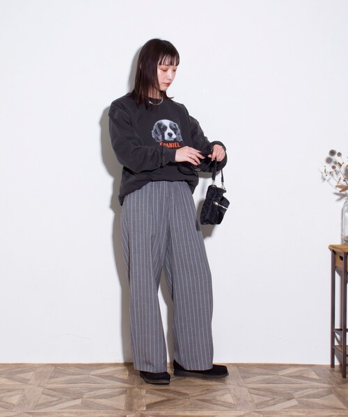 GLOSTER（グロスター）の「【GLOSTER/グロスター】DOG&CAT 犬猫プリント ピグメント クルーネックスウェット（スウェット・メンズ・ブラック系その他3/ブラック系その他4/ブラック系その他6/ブラック系その他/ブラック系その他2/ブラック系その他5・S/M/L）」の22枚目の写真