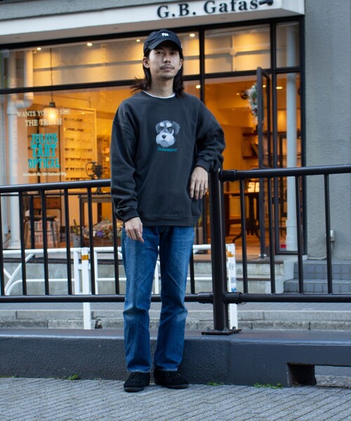 GLOSTER（グロスター）の「【GLOSTER/グロスター】DOG&CAT 犬猫プリント ピグメント クルーネックスウェット（スウェット・メンズ・ブラック系その他3/ブラック系その他4/ブラック系その他6/ブラック系その他/ブラック系その他2/ブラック系その他5・S/M/L）」の15枚目の写真