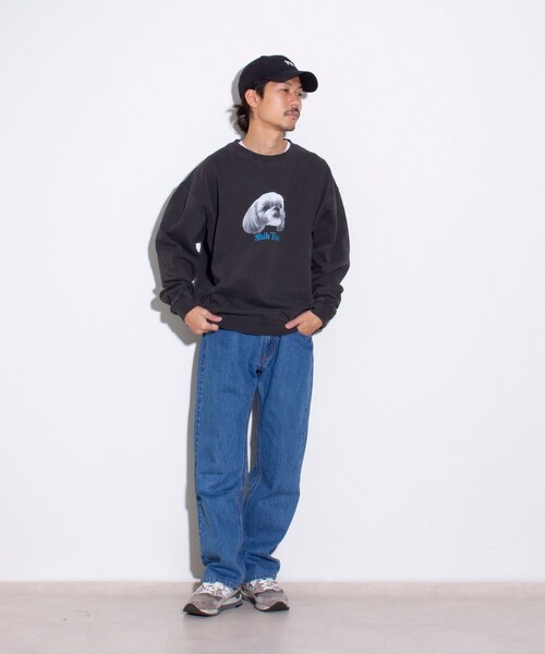 GLOSTER（グロスター）の「【GLOSTER/グロスター】DOG&CAT 犬猫プリント ピグメント クルーネックスウェット（スウェット・メンズ・ブラック系その他3/ブラック系その他4/ブラック系その他6/ブラック系その他/ブラック系その他2/ブラック系その他5・S/M/L）」の19枚目の写真