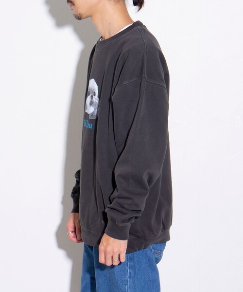 GLOSTER（グロスター）の「【GLOSTER/グロスター】DOG&CAT 犬猫プリント ピグメント クルーネックスウェット（スウェット・メンズ・ブラック系その他3/ブラック系その他4/ブラック系その他6/ブラック系その他/ブラック系その他2/ブラック系その他5・S/M/L）」の12枚目の写真