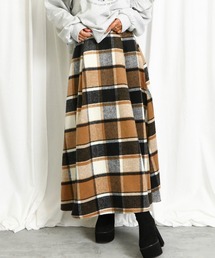 GORGE | 起毛チェックフレアスカート(スカート)
