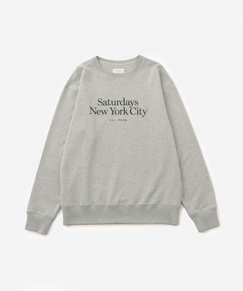 Saturdays NYC(サタデーズ ニューヨークシティ )の「BOWERY MILLER STANDARD CREW(スウェット・メンズ・パープル/グリーン/ブラック/グレー・X-SMALL/S/M/L/XL)」の3枚目の写真