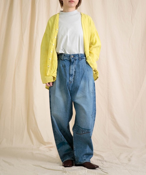 Brocante / ブロカント] 12ozリングデニム アンプリッセパンツ