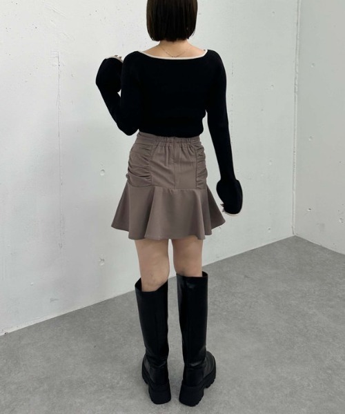 archives（アルシーヴ）の「配色ハートネックリブニット（ニット/セーター・レディース・ブルー/アイボリー/ブラック/ワイン・MEDIUM）」の18枚目の写真