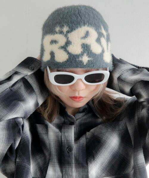 WEGO（ウィゴー）の「WEGO/シャギーキラキラロゴニットキャップ（ニットキャップ/ビーニー・レディース・オレンジ/ブラック/ブルー/グレー・FREE）」の7枚目の写真