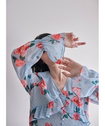 サックスブルー」に該当するワンピース（ティアード