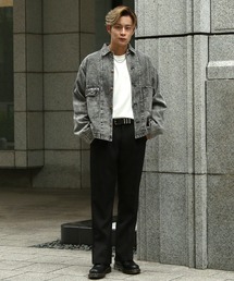 SIDEWAY STANCE（サイドウェイスタンス）の「【SIDEWAY STANCE】10.5oz ケミカルウォッシュ デニムブルゾン（デニムジャケット）」