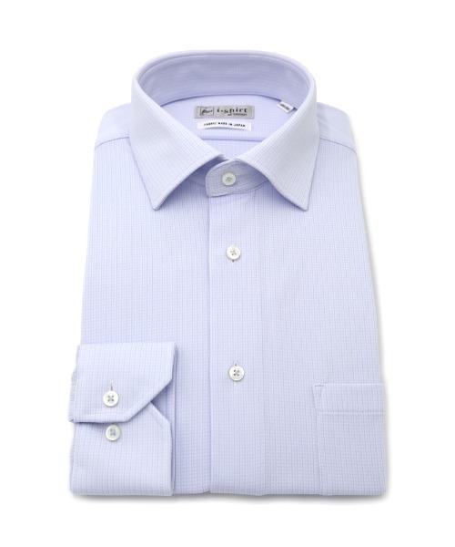 HARUYAMA(ハルヤマ)の「【完全ノーアイロン】長袖 アイシャツ セミワイド ストレッチ ミニチェック柄 i-shirt 通年 WEB限定(ビジネスシャツ・メンズ・ホワイト/ライトグレー/ライトピンク/サックスブルー・首回り37cm-裄丈78cm/S80/首回り39cm-裄丈78cm/M82/首回り41cm-裄丈80cm/L84/首回り43cm-裄丈82cm/LL86/首回り45cm-裄丈86cm)」の1枚目の写真