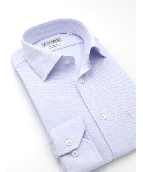 HARUYAMA(ハルヤマ)の「【完全ノーアイロン】長袖 アイシャツ セミワイド ストレッチ ミニチェック柄 i-shirt 通年 WEB限定(ビジネスシャツ・メンズ・ホワイト/ライトグレー/ライトピンク/サックスブルー・首回り37cm-裄丈78cm/S80/首回り39cm-裄丈78cm/M82/首回り41cm-裄丈80cm/L84/首回り43cm-裄丈82cm/LL86/首回り45cm-裄丈86cm)」の7枚目の写真