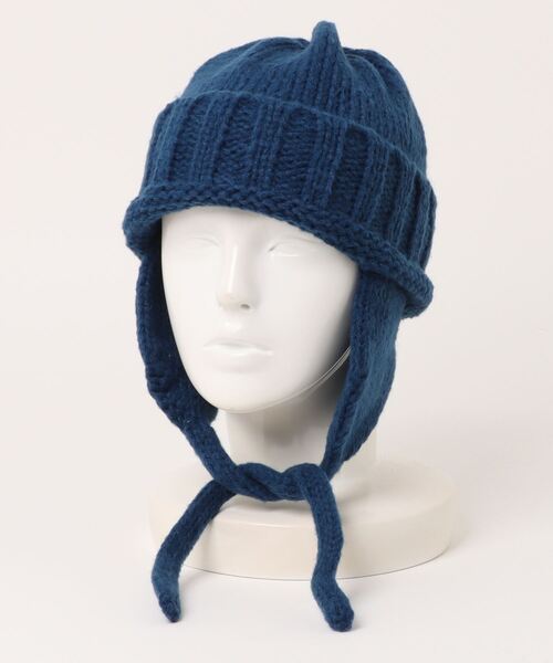 BARELY BLUE(ベアリーブルー)の「【 BARELY BLUE / ベアリーブルー 】 耳当て付き ニットキャップ(ニットキャップ/ビーニー・レディース・ブラック/アイボリー/ブルー/ブラウン/グリーン/ボルドー/レッド・FREE)」の17枚目の写真
