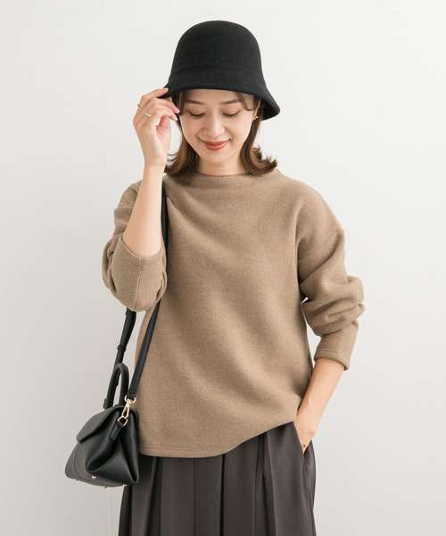 URBAN RESEARCH DOORS(アーバンリサーチドアーズ)の「メランジ裏起毛ボトルネックプルオーバー(その他トップス・レディース・ベージュ/ネイビー/チャコールグレー・MEDIUM)」の9枚目の写真