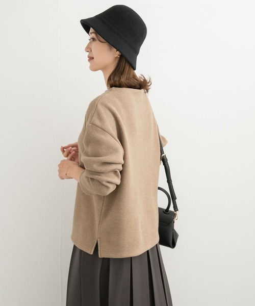 URBAN RESEARCH DOORS(アーバンリサーチドアーズ)の「メランジ裏起毛ボトルネックプルオーバー(その他トップス・レディース・ベージュ/ネイビー/チャコールグレー・MEDIUM)」の11枚目の写真