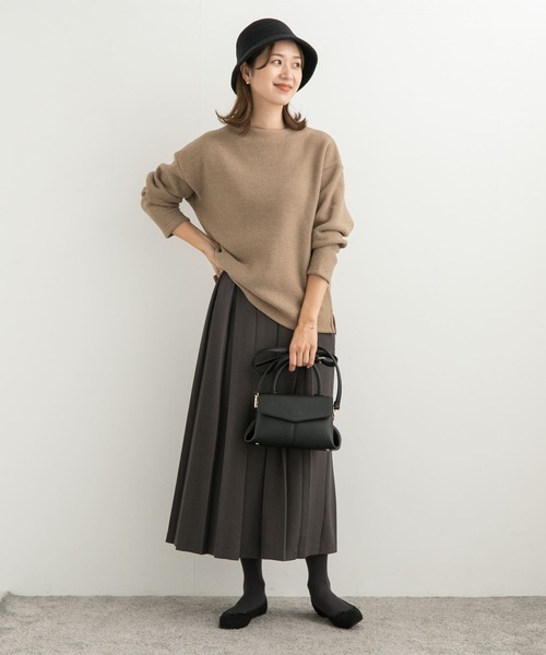 URBAN RESEARCH DOORS(アーバンリサーチドアーズ)の「メランジ裏起毛ボトルネックプルオーバー(その他トップス・レディース・ベージュ/ネイビー/チャコールグレー・MEDIUM)」の12枚目の写真