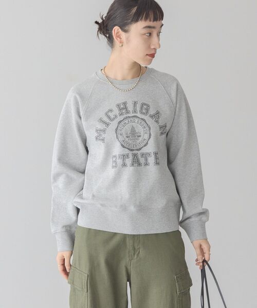 AMERICAN HOLIC(アメリカンホリック)の「MICHIGAN ラグランスウェット1(スウェット・レディース・グレー系その他/サックスブルー・M/L)」の10枚目の写真