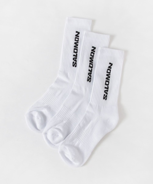 SALOMON（サロモン）の「SALOMON　EVERYDAY CREW 3-PACK（ソックス/靴下・メンズ・ホワイト・LARGE）」の2枚目の写真