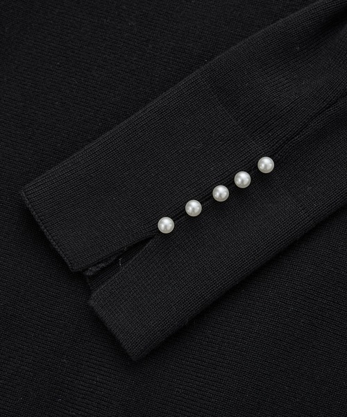 ROPE' PICNIC(ロペピクニック)の「【洗濯機OK・アンチピリング】マシュマロ袖パールドルマンニット(ニット/セーター・レディース・ブラック/ライトグレー/ベージュ系その他4/ブルー系その他6/ピンク系その他2・40/38)」の13枚目の写真