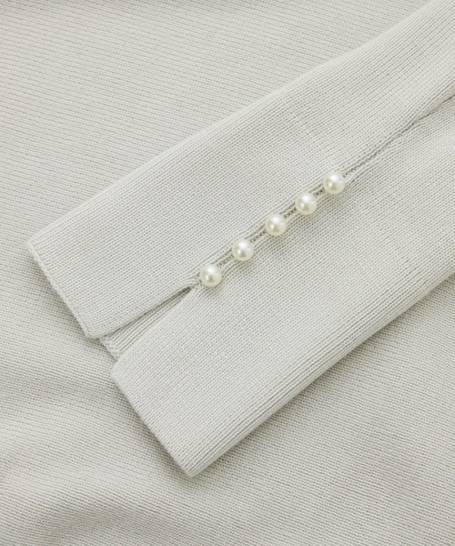 ROPE' PICNIC(ロペピクニック)の「【洗濯機OK・アンチピリング】マシュマロ袖パールドルマンニット(ニット/セーター・レディース・ブラック/ライトグレー/ベージュ系その他4/ブルー系その他6/ピンク系その他2・40/38)」の12枚目の写真