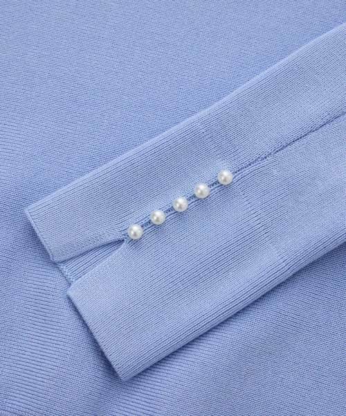 ROPE' PICNIC(ロペピクニック)の「【洗濯機OK・アンチピリング】マシュマロ袖パールドルマンニット(ニット/セーター・レディース・ブラック/ライトグレー/ベージュ系その他4/ブルー系その他6/ピンク系その他2・40/38)」の10枚目の写真