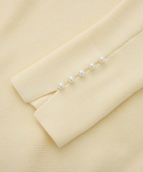 ROPE' PICNIC(ロペピクニック)の「【洗濯機OK・アンチピリング】マシュマロ袖パールドルマンニット(ニット/セーター・レディース・ブラック/ライトグレー/ベージュ系その他4/ブルー系その他6/ピンク系その他2・40/38)」の8枚目の写真