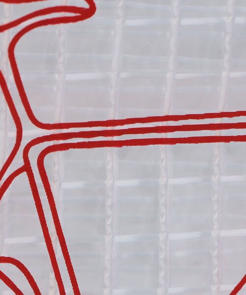 OUTDOOR PRODUCTS（アウトドアプロダクツ）の「【OUTDOOR】グラフィッククリアトートバッグ（トートバッグ・レディース・オフホワイト/レッド/ブラック・FREE）」の7枚目の写真