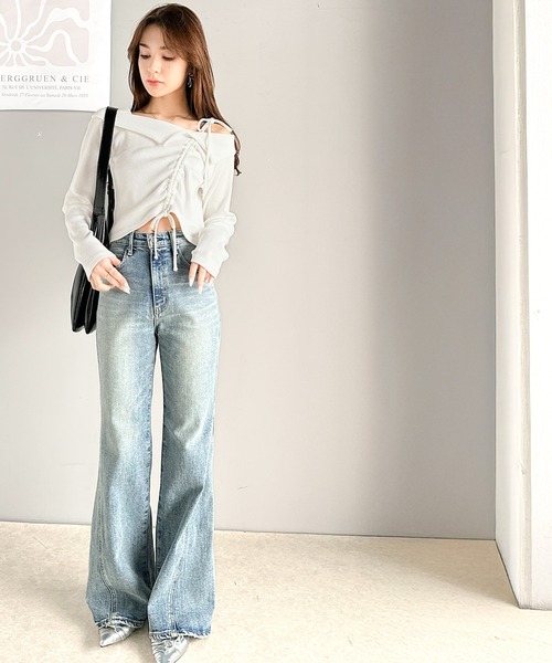 mily bilet（ミウィビレット）の「【mily bilet】機能性抜群！ロゴ型押しエナメルフェイクレザートートバッグ(大容量)（トートバッグ・レディース・ブラック/ベージュ・ONE SIZE）」の4枚目の写真