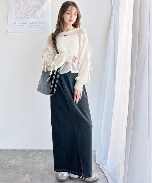 mily bilet（ミウィビレット）の「【mily bilet】機能性抜群！ロゴ型押しエナメルフェイクレザートートバッグ(大容量)（トートバッグ・レディース・ブラック/ベージュ・ONE SIZE）」の3枚目の写真