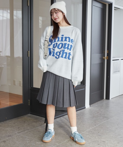 セール】WEGO/【25年春夏新作】グラフィックBIGニットプル