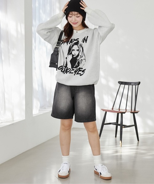 WEGO（ウィゴー）の「WEGO/グラフィックBIGニットプルオーバー（ニット/セーター・レディース・オフホワイト/ホワイト/ホワイト系その他/レッド/ネイビー/ブラック/その他1/その他2/その他3/その他4/その他6/その他10/その他8/その他5/スミクロ/その他9/その他7・FREE）」の18枚目の写真