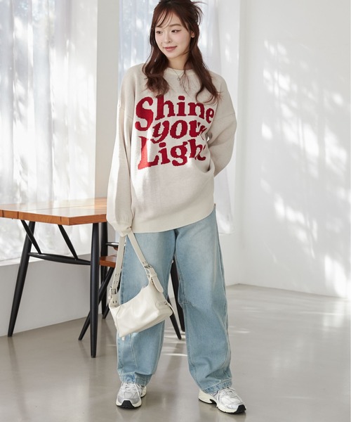 WEGO（ウィゴー）の「WEGO/グラフィックBIGニットプルオーバー（ニット/セーター・レディース・オフホワイト/ホワイト/ホワイト系その他/レッド/ネイビー/ブラック/その他1/その他2/その他3/その他4/その他6/その他10/その他8/その他5/スミクロ/その他9/その他7・FREE）」の19枚目の写真