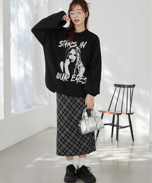 WEGO（ウィゴー）の「WEGO/グラフィックBIGニットプルオーバー（ニット/セーター・レディース・オフホワイト/ホワイト/ホワイト系その他/レッド/ネイビー/ブラック/その他1/その他2/その他3/その他4/その他6/その他10/その他8/その他5/スミクロ/その他9/その他7・FREE）」の21枚目の写真