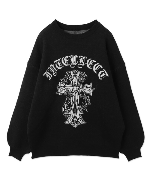WEGO/【25年春夏新作】グラフィックBIGニットプルオーバー
