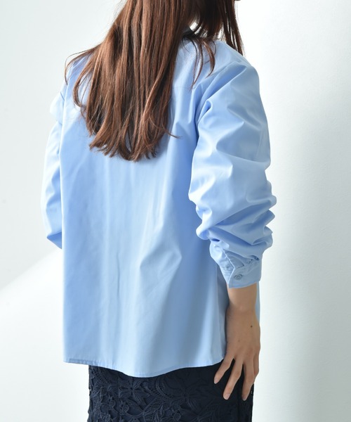 actuel（アクチュエル）の「【ａｃｔｕｅｌ】ＴＣブロードフリルデザインシャツ（シャツ/ブラウス・レディース・ブラック×ホワイト/オフホワイト/サックスブルー・FREE）」の15枚目の写真