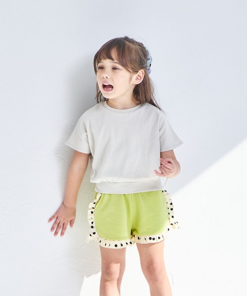 pairmanon(ペアマノン)の「【軽やかスウェット】選べる6カラー フリルショートパンツ(スウェットパンツ・キッズ・ブラック系その他/ピンク/ブラック/ベージュ/パープル/グリーン系その他・120/130/150/140/90/110/100)」の13枚目の写真