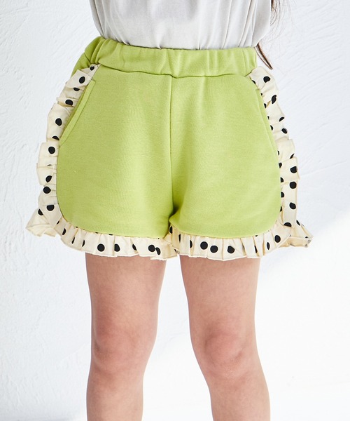 pairmanon(ペアマノン)の「【軽やかスウェット】選べる6カラー フリルショートパンツ(スウェットパンツ・キッズ・ブラック系その他/ピンク/ブラック/ベージュ/パープル/グリーン系その他・120/130/150/140/90/110/100)」の14枚目の写真