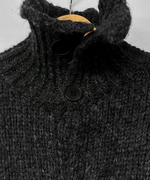 JOKER（ジョーカー）の「襟付きミックスボリュームニットカーディガン メンズ オーバーサイズ ジャケット 春服（カーディガン/ボレロ・メンズ・ブラック/ブルー・M/L）」の10枚目の写真