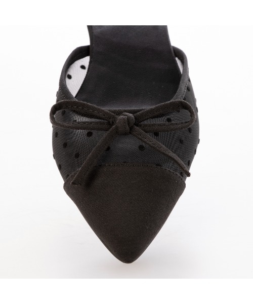 EVOL（イーボル）の「【軽量・柔らかい】2wayチュールバレエミュール IY5616（バレエシューズ・レディース・ブラック/ゴールド/シルバー/ドット/ブラック系その他・S/M/L/LL）」の10枚目の写真