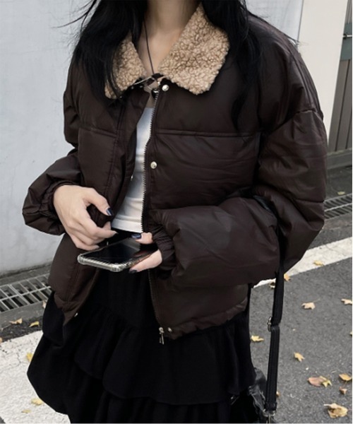 by muni:r（バイ ムニール）の「フリースバックルダウンジャケット/2024 AW COLLECTION（ダウンジャケット/コート・レディース・アイボリー/ブラック/ブラウン・FREE）」の18枚目の写真