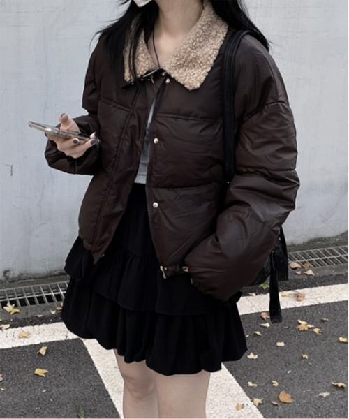 by muni:r（バイ ムニール）の「フリースバックルダウンジャケット/2024 AW COLLECTION（ダウンジャケット/コート・レディース・アイボリー/ブラック/ブラウン・FREE）」の20枚目の写真