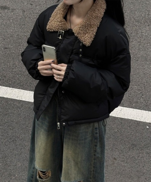 by muni:r（バイ ムニール）の「フリースバックルダウンジャケット/2024 AW COLLECTION（ダウンジャケット/コート・レディース・アイボリー/ブラック/ブラウン・FREE）」の13枚目の写真